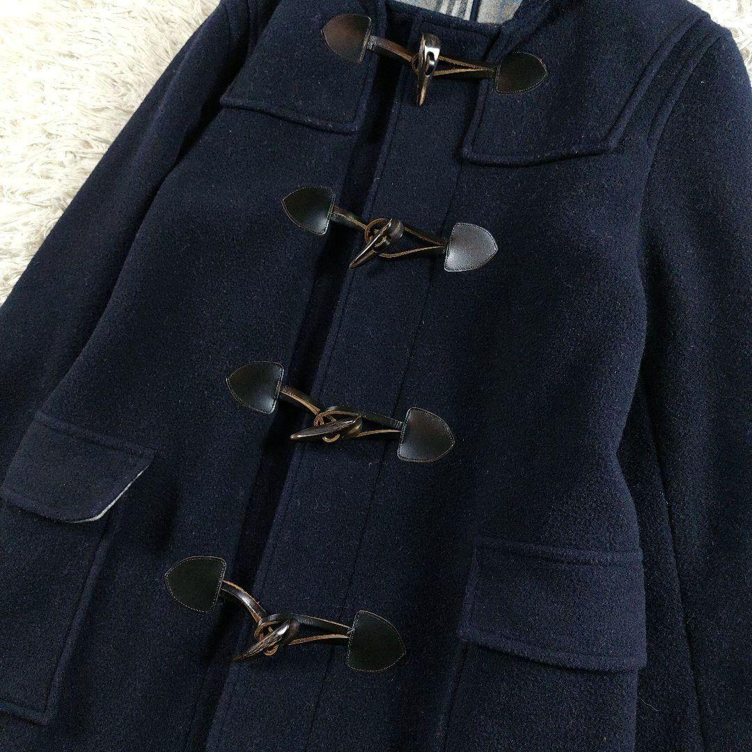 バーバリー ロンドン ノバチェック ロング丈 ダッフルコート 160A ネイビー