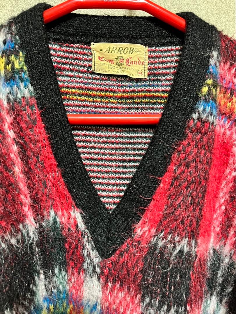 60s 70s ARROW モヘア ヴィンテージ カーディガン カートコバーン