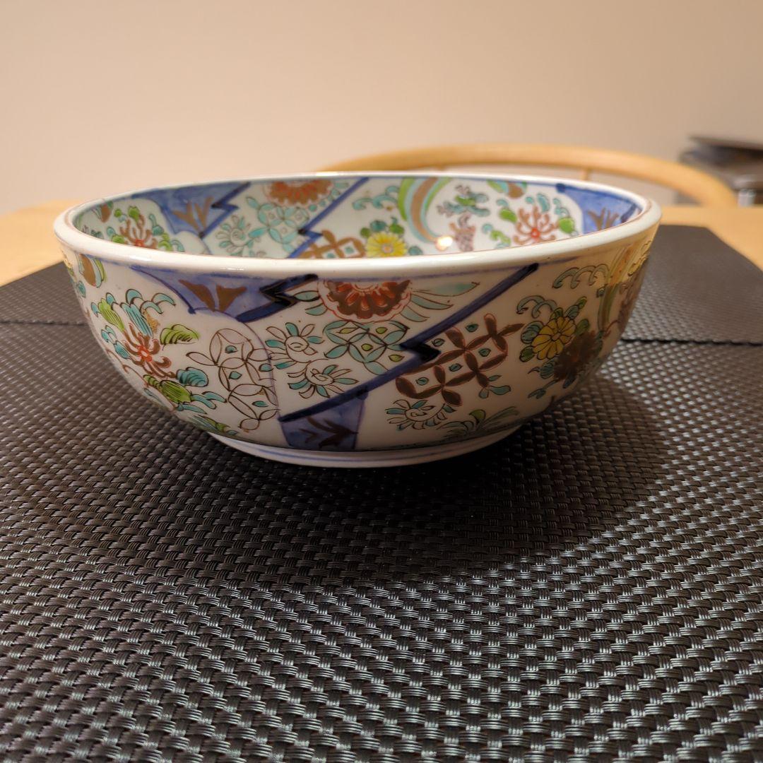 古伊万里 色絵 三つ鉢 菊 七宝 鉢