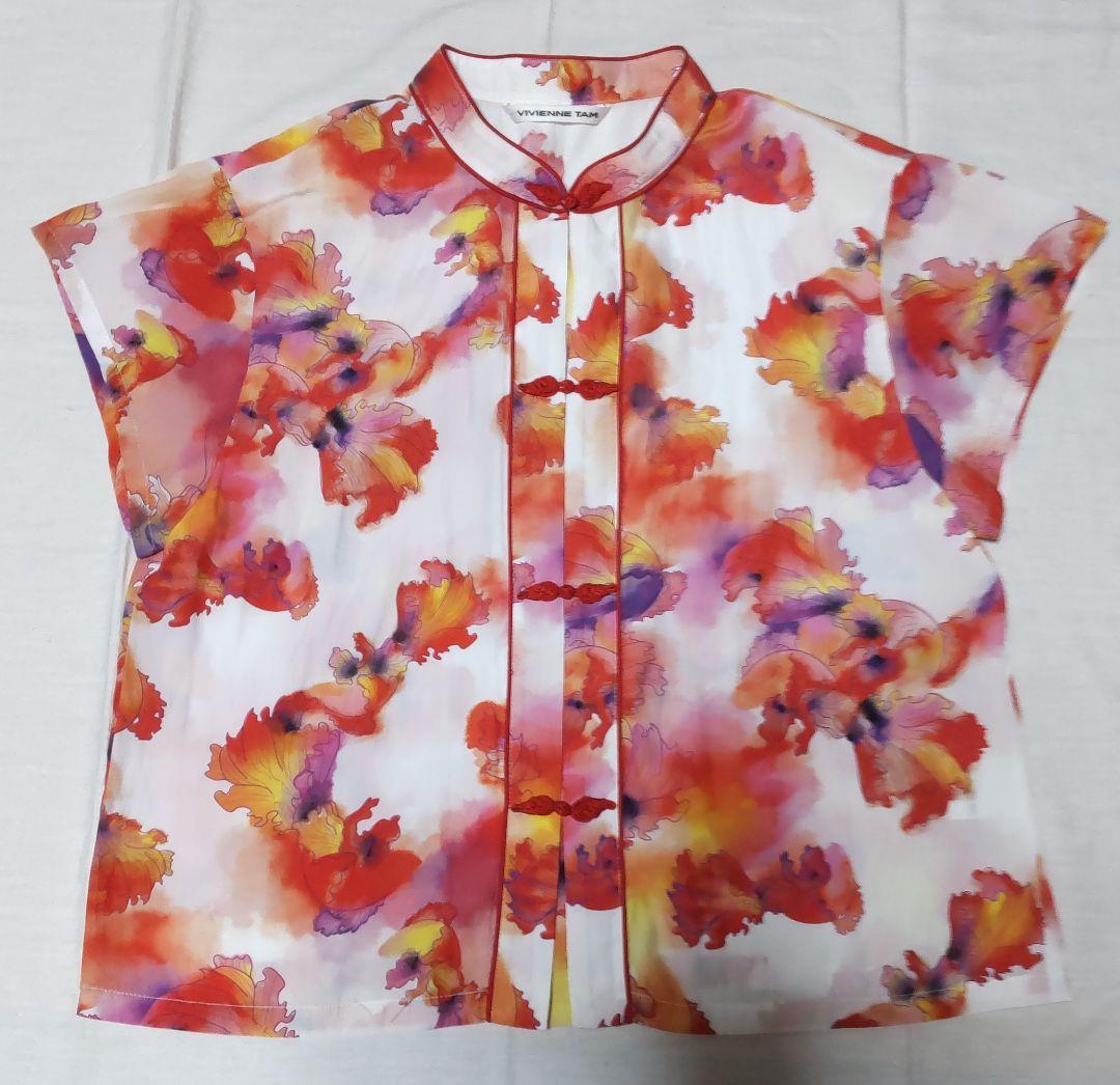 VIVIENNETAM GOLDFISH PRINTブラウス　40　未使用品