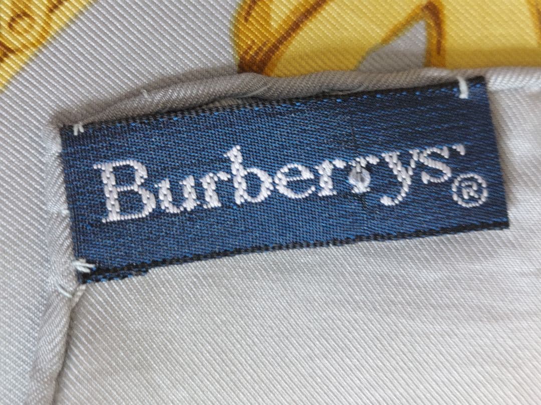BURBERRY シルクスカーフ 馬と騎士 ブルー 水色 タグ付 イタリア 美品