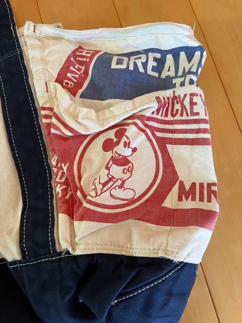 デニム＆ダンガリー　ミッキーコラボ　トートバッグ M ネイビー　美品