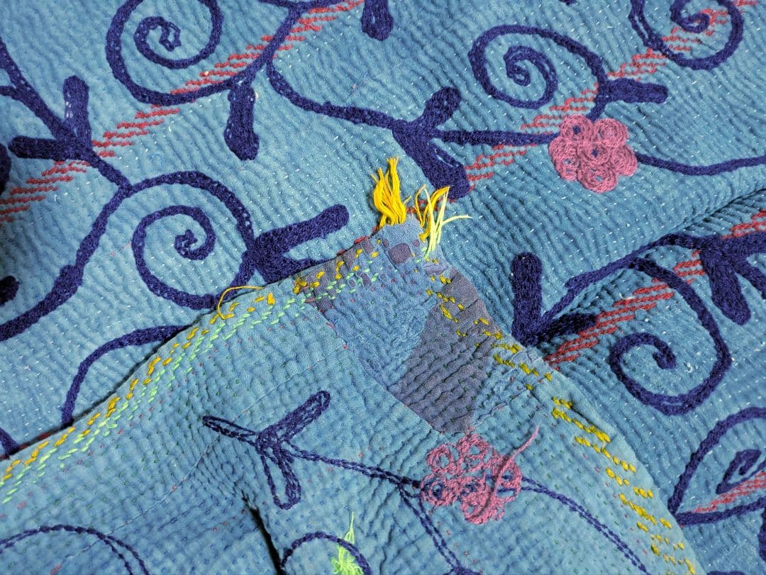 #144 ヴィンテージ ラリーキルト / カンタキルト / ソファカバー スザニ