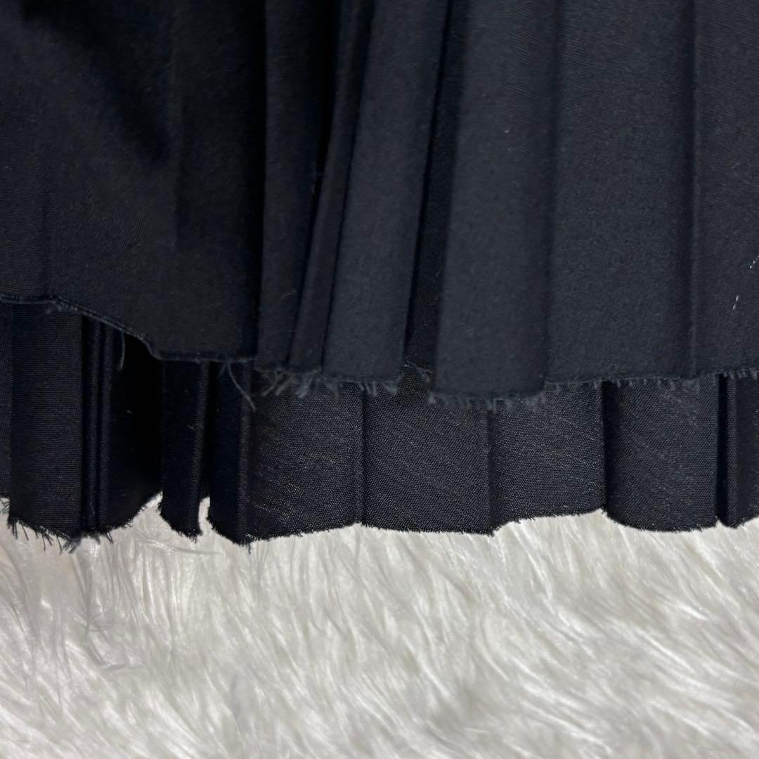 サカイ 半袖プリーツ ブラウス プルオーバー 黒 ブラック 1