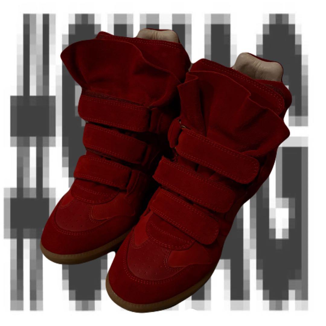 完売品 ISABEL MARANT 38 サイズBekett レッドスニーカー