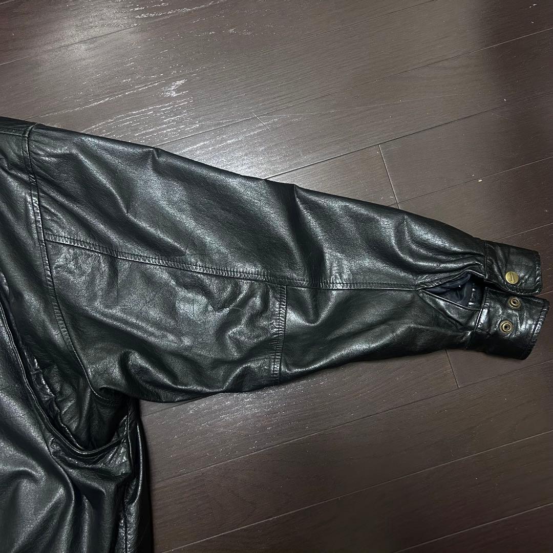 ポ*メ様 NIKE ブラックレザージャケット Lサイズ