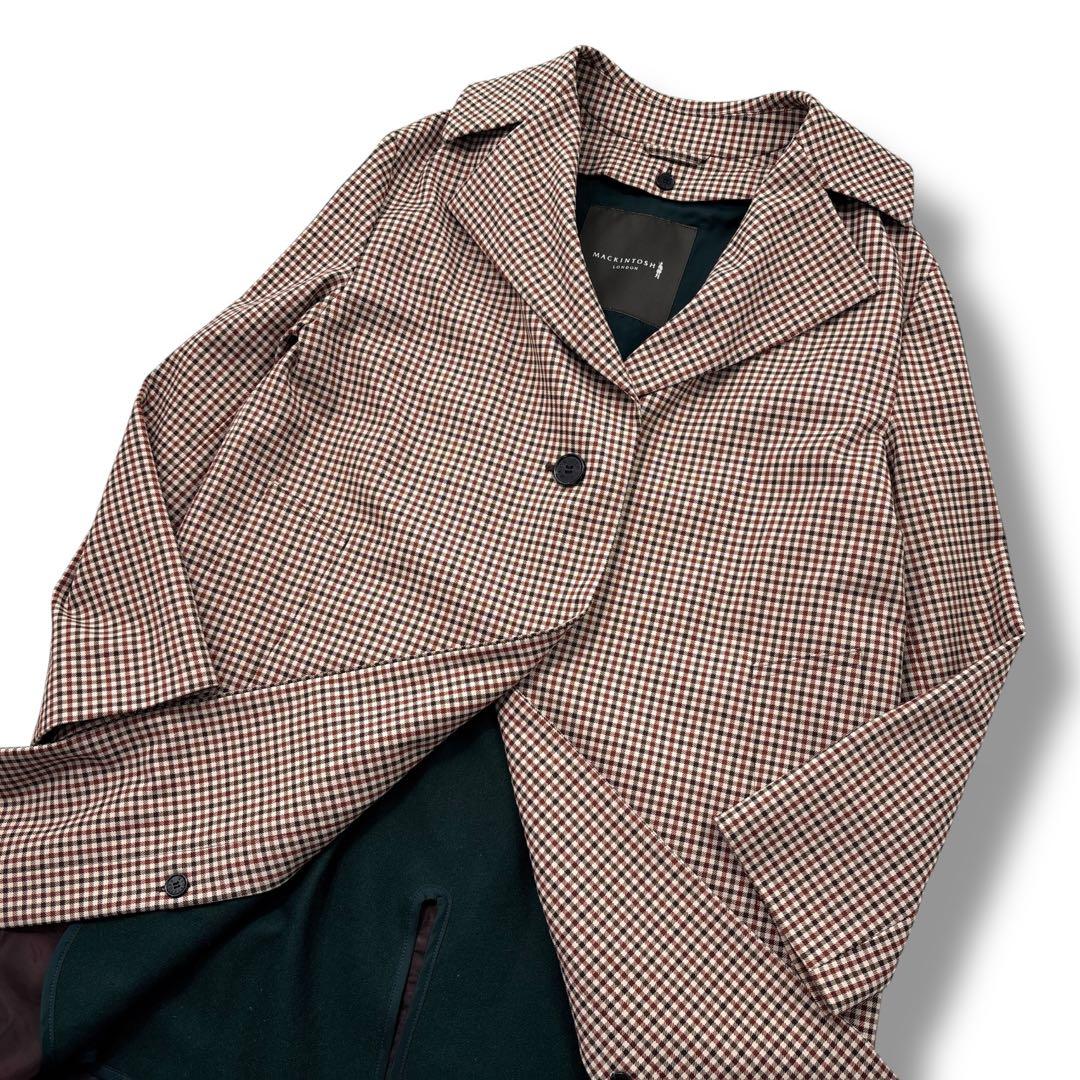 極美品】マッキントッシュロンドン トレンチコート　ロング　チェック　ライナー
