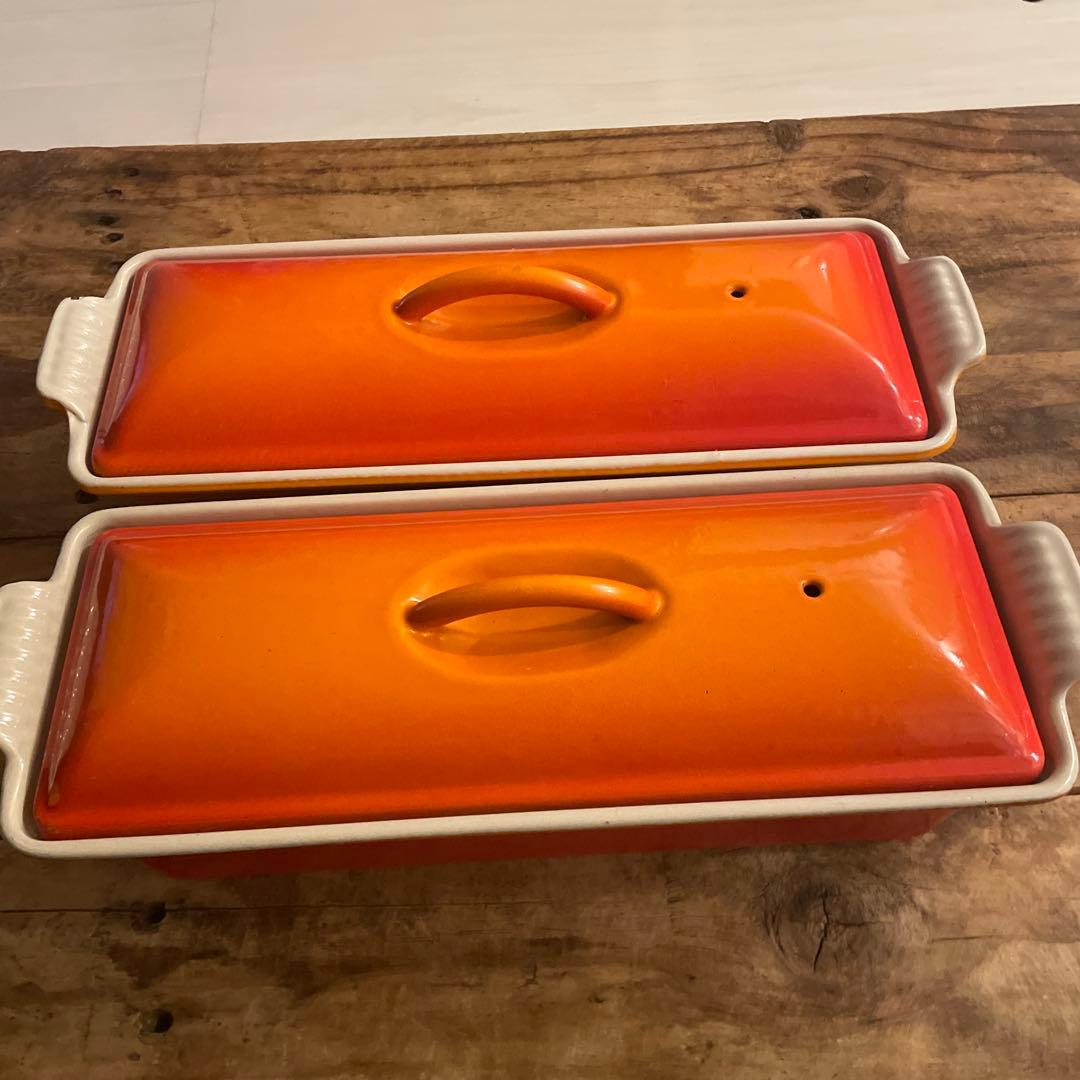絶賛値下げ中/2本セットフランス製LE CREUSET 蓋付きテリーヌ型28