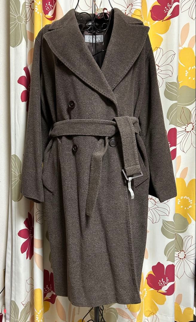 Max Mara マックスマーラ ロングコート ブラウン ベルト付き　40