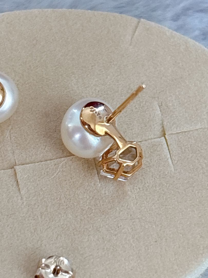【agete】パール ピアス K10