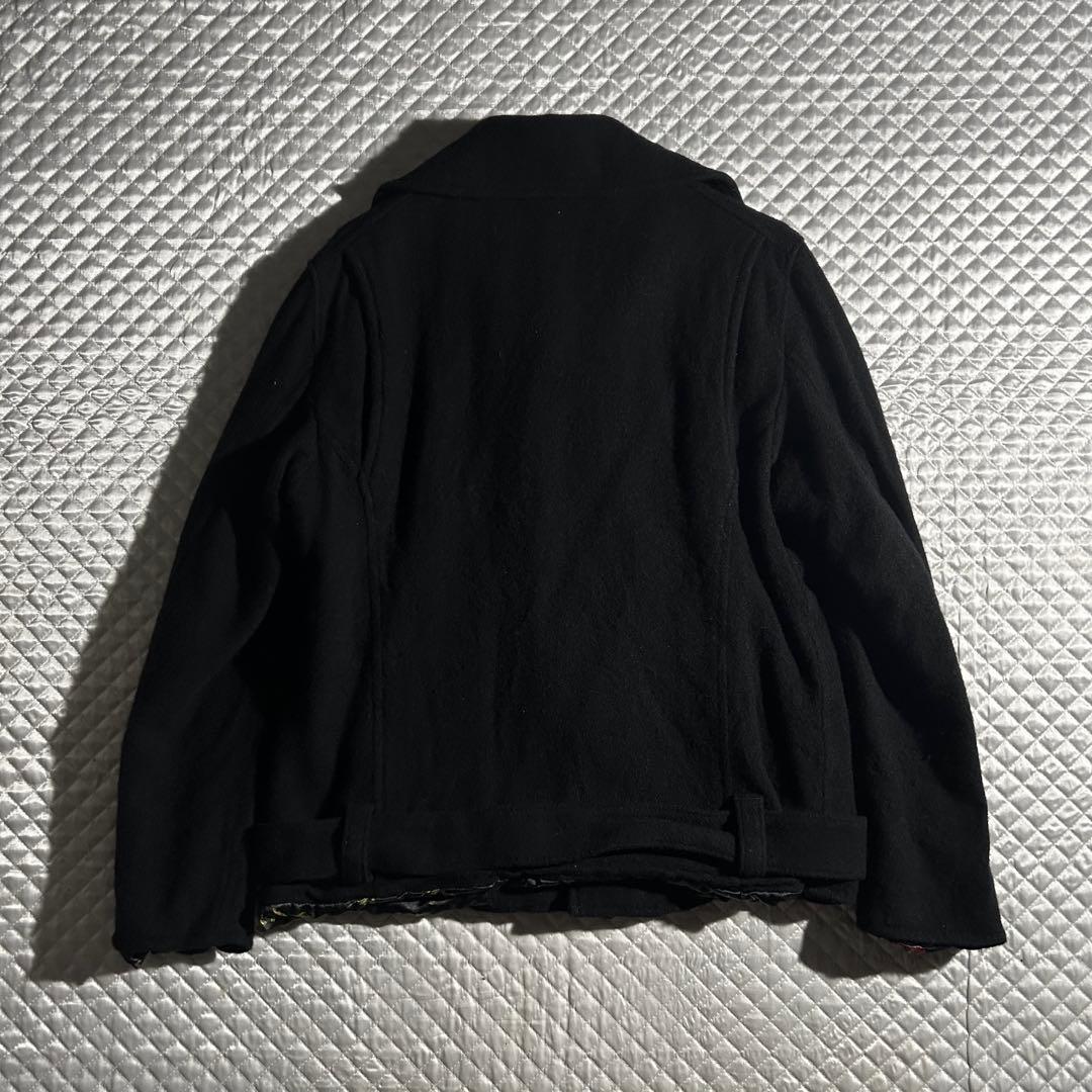 TAO COMME des GARCONS ウール縮絨ライダースジャケット 黒