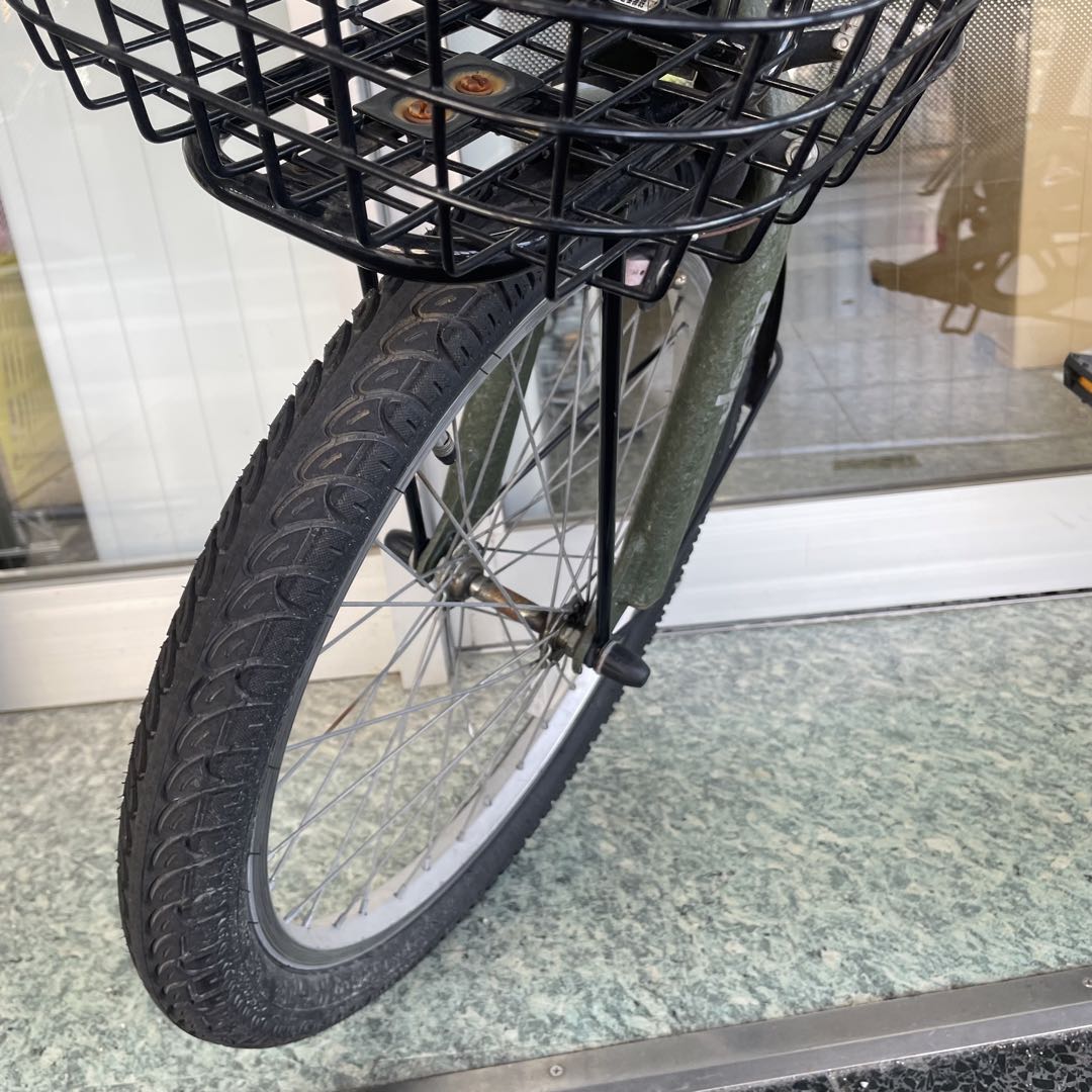 ミニベロ　Jeep ジープ　折りたたみ　自転車　JE-206G オリーブ色