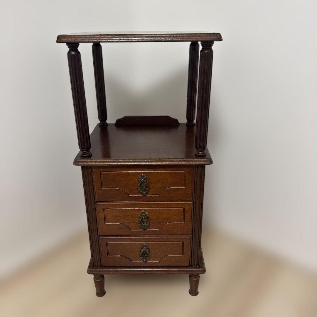 AYANO CRAFT 綾野製作所 木製 キャビネット 電話台 レトロ