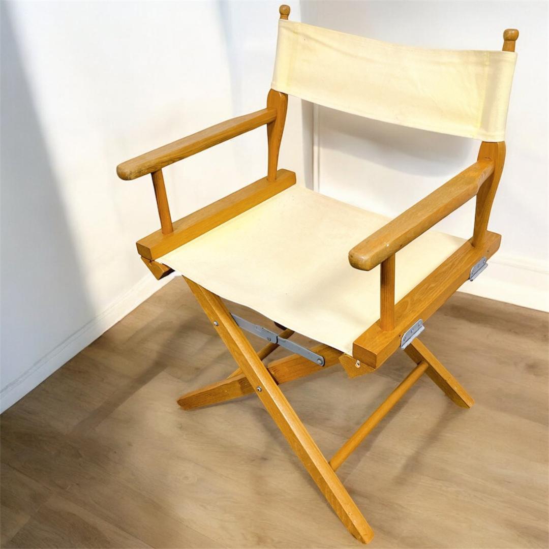 【良品】上海家具 ビンテージ ディレクターズチェア 木製チェア 折り畳み