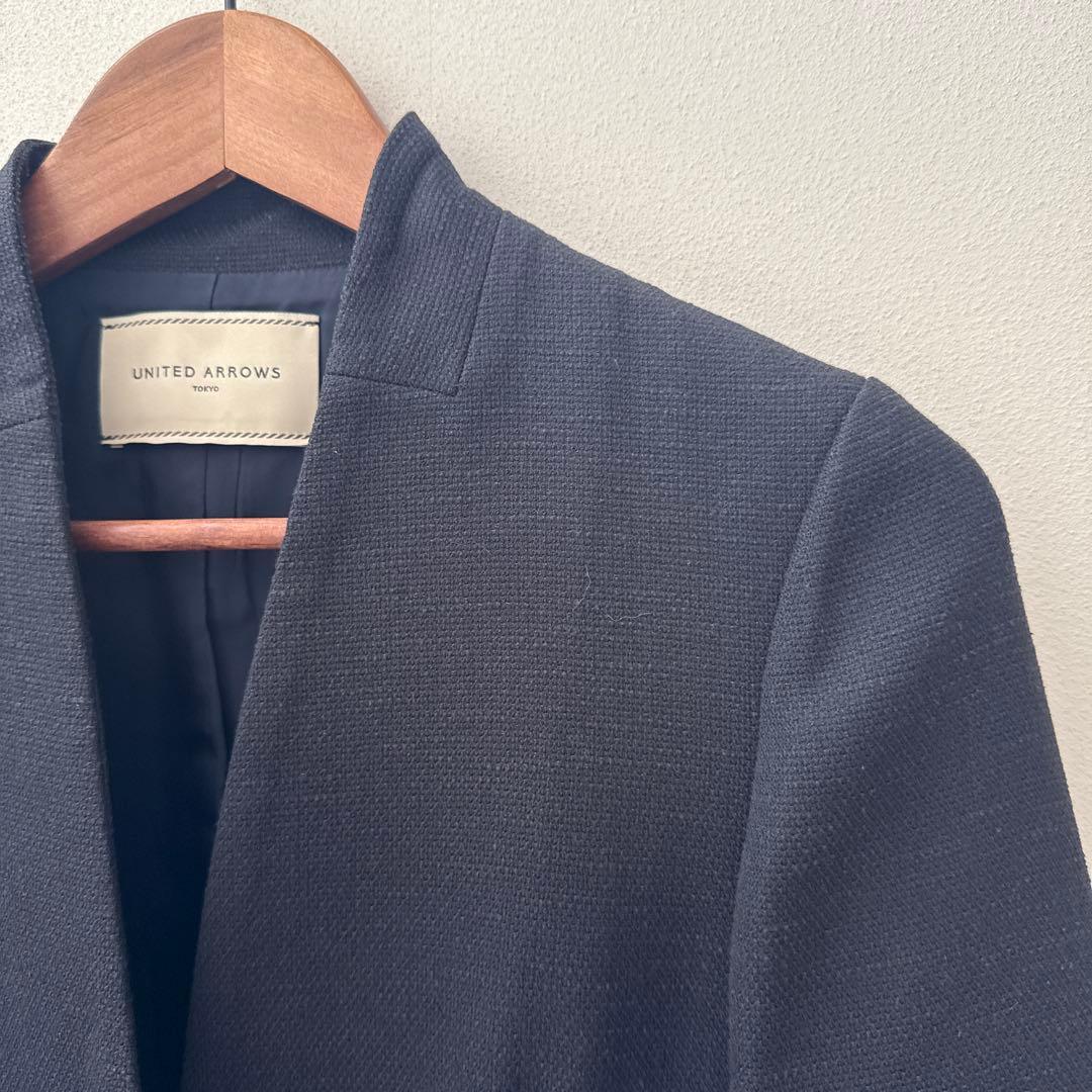 UNITED ARROWS スーツ ノーカラージャケット パンツ セットアップ