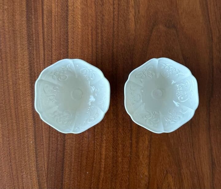 豊増一雄 白瓷茶器 2客