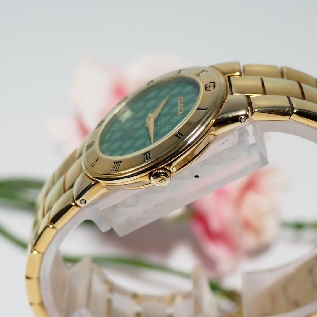 美品 グッチ GUCCI 3300L ローマン ロゴ文字盤 腕時計 箱 H238