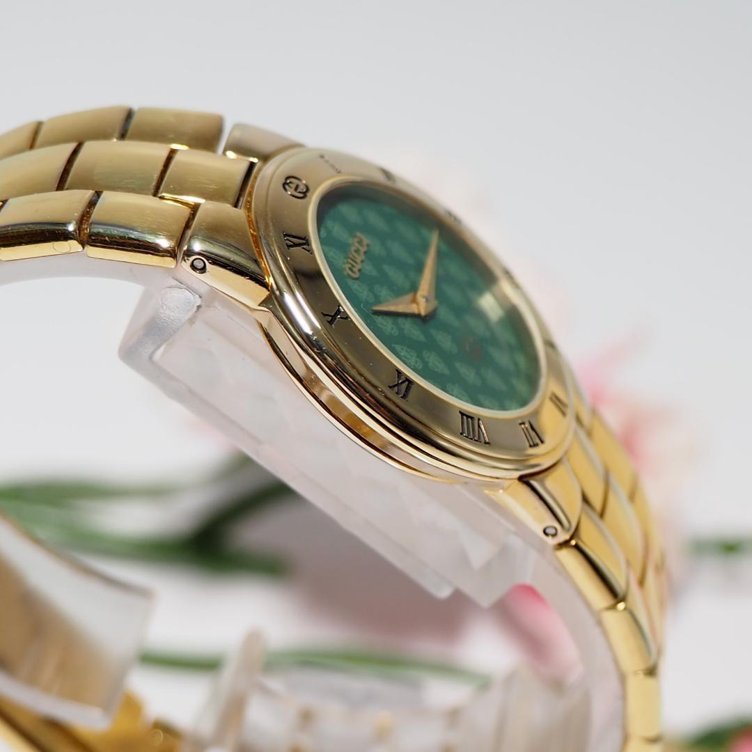 美品 グッチ GUCCI 3300L ローマン ロゴ文字盤 腕時計 箱 H238