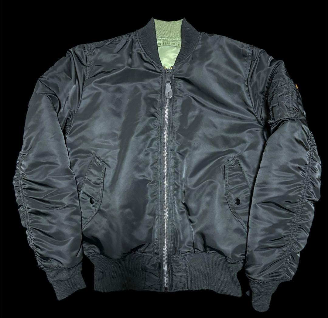 alpha ma-1 リバーシブル　カーキー　ブラック