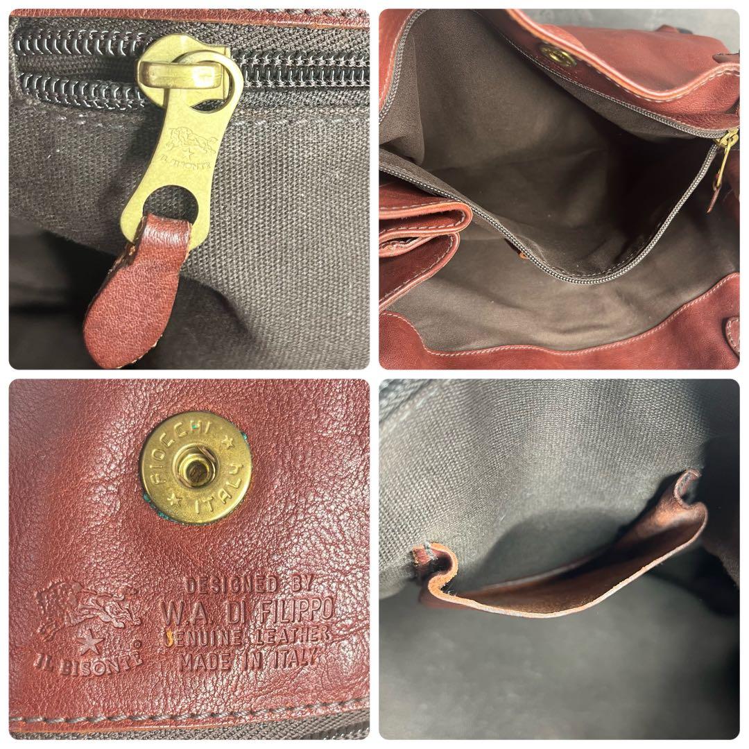 ★激レア・美品★イルビゾンテ 本革 トートバッグ バケッタレザー A4可 大容量