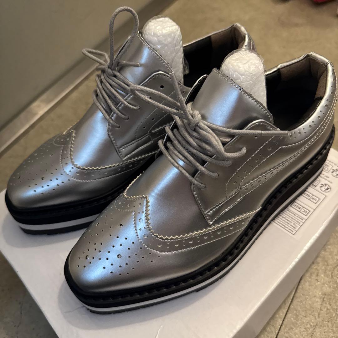 セントアンドリュース ゴルフシューズ スパイクレス シルバー