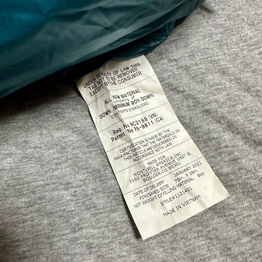 【未使用】モンベル シームレス ダウンハガー800 #3