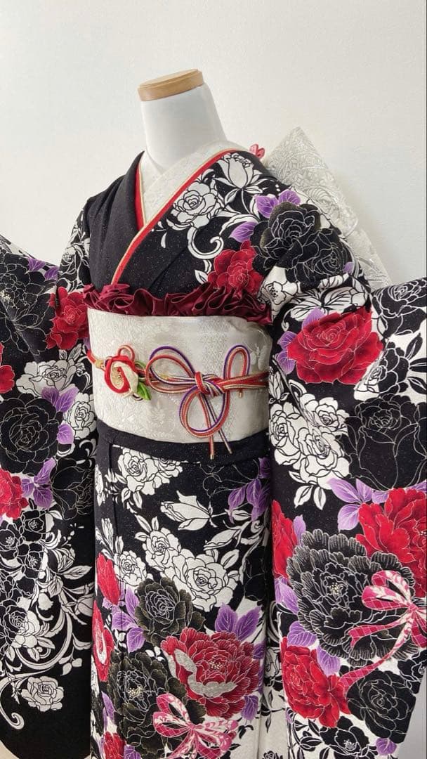 ゆゆ品　振袖フルセット　成人式　振袖　振袖5点セット　正絹