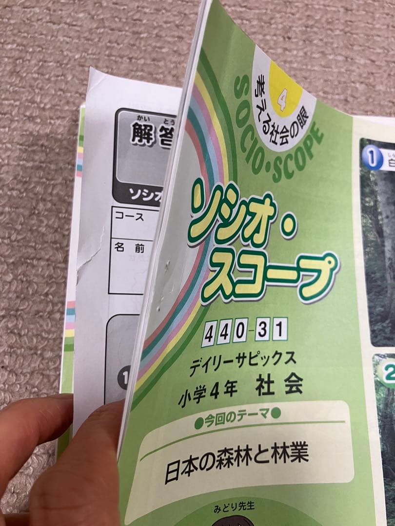 SAPIX 4年社会テキスト（デイリーサピックス） 2024年最新