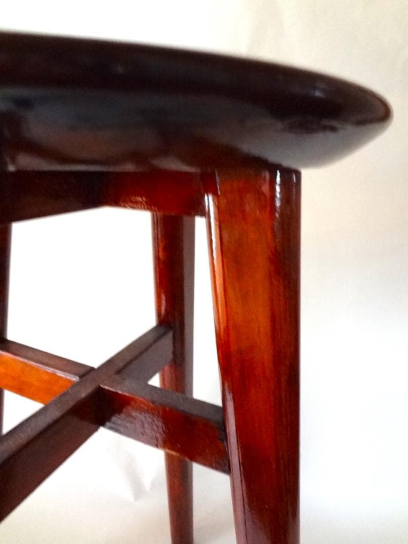 アンティーク　丸椅子　スツール　天然素材　木製品　塗　ヴィンテージ　おすすめ品