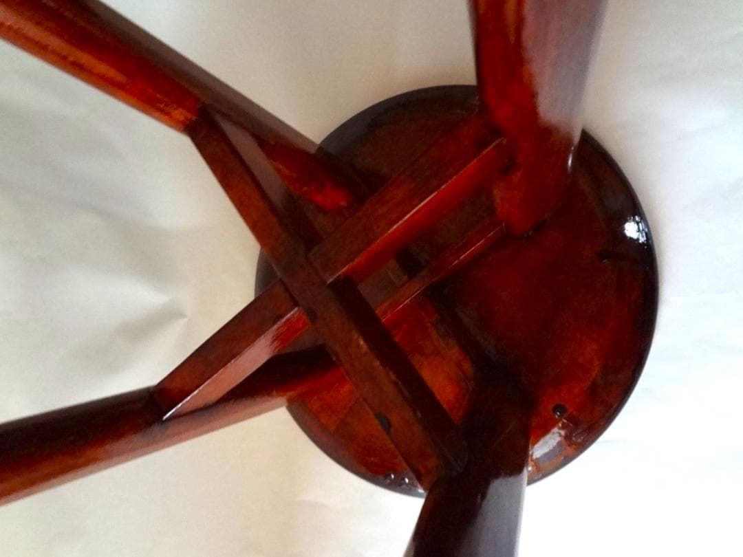 アンティーク　丸椅子　スツール　天然素材　木製品　塗　ヴィンテージ　おすすめ品