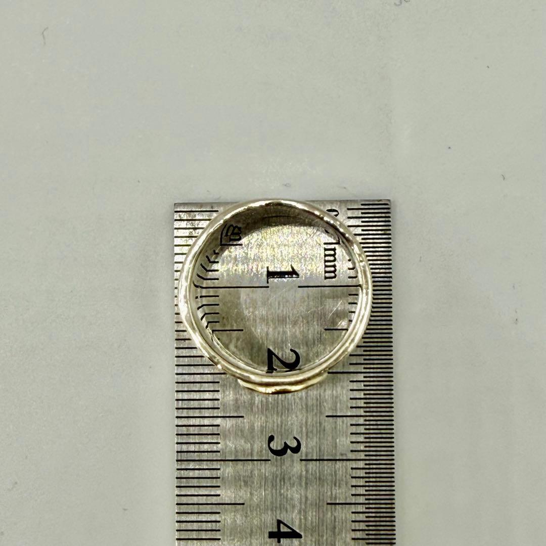 タディ&キング　k18メタル付平打リング　約14号