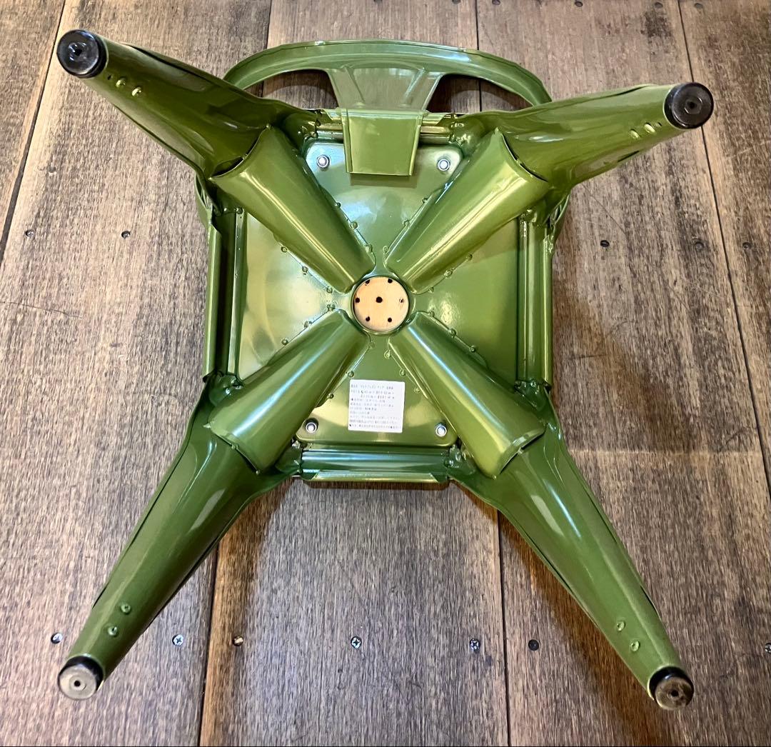 美品　マルチプルズⅡ チェア　関家具　スチール　合板　グリーン系