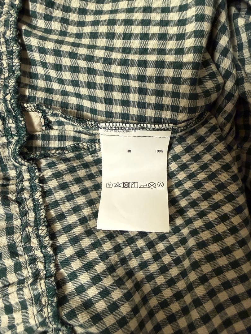 ピンクハウス エプロン付きアースギンガムワンピース