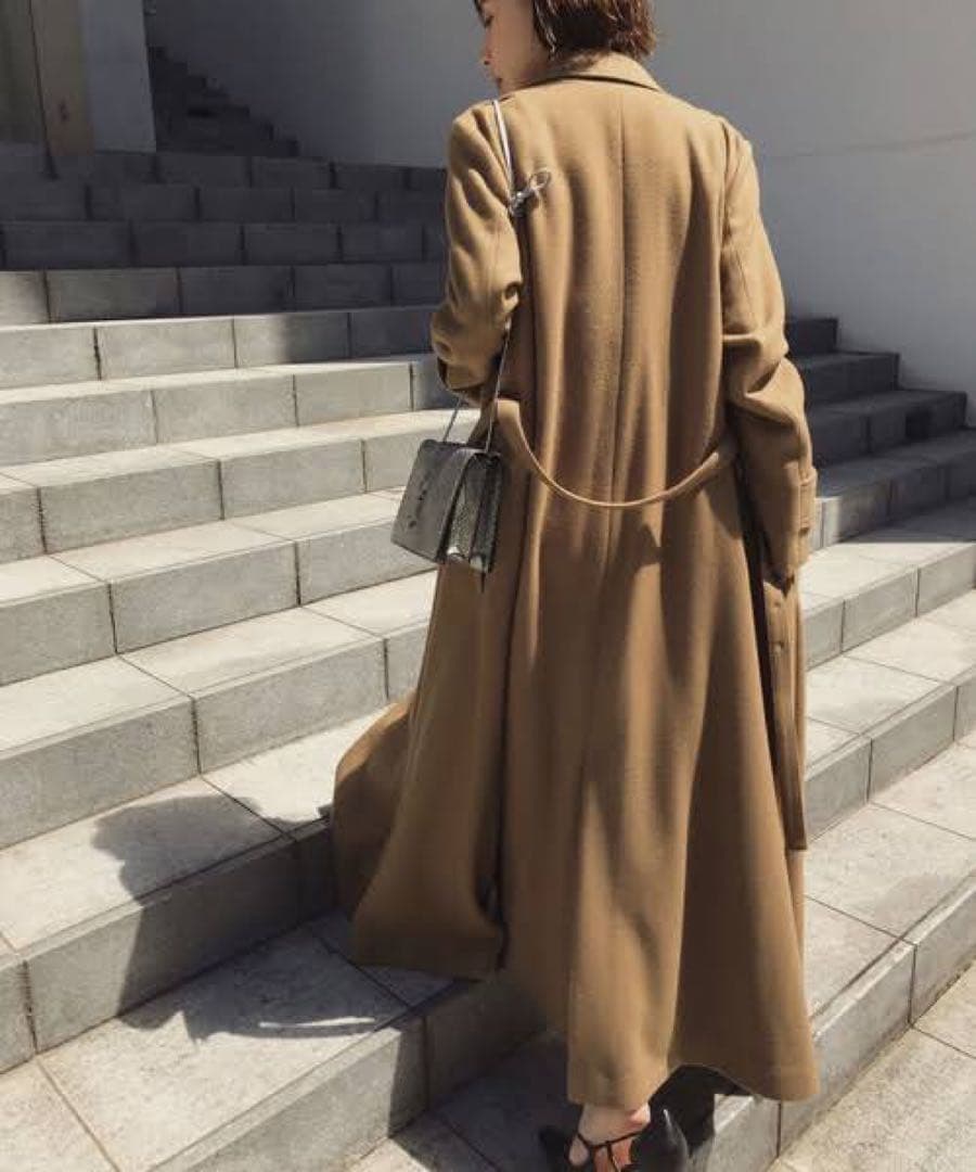 Ameri VINTAGE BELT FLARE LONG COAT Mサイズ