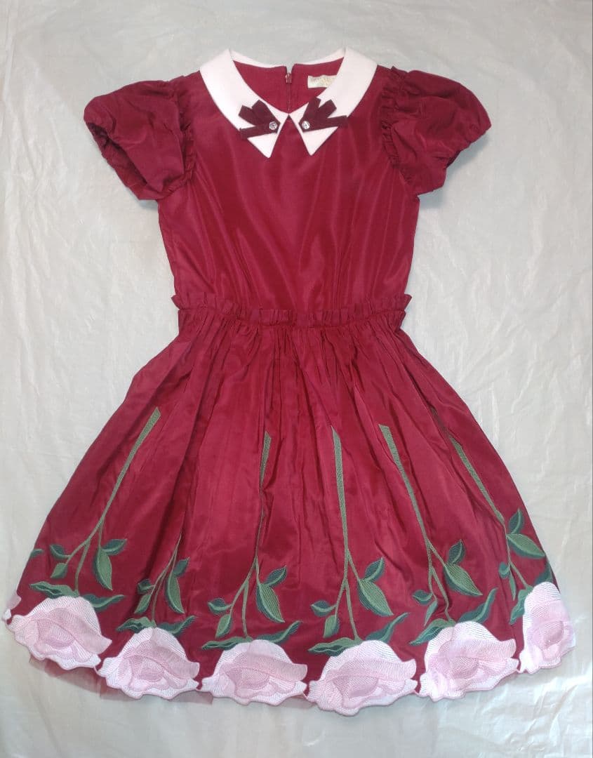 モナリザMonnalisa バラのチュールワンピース rize12 152cm