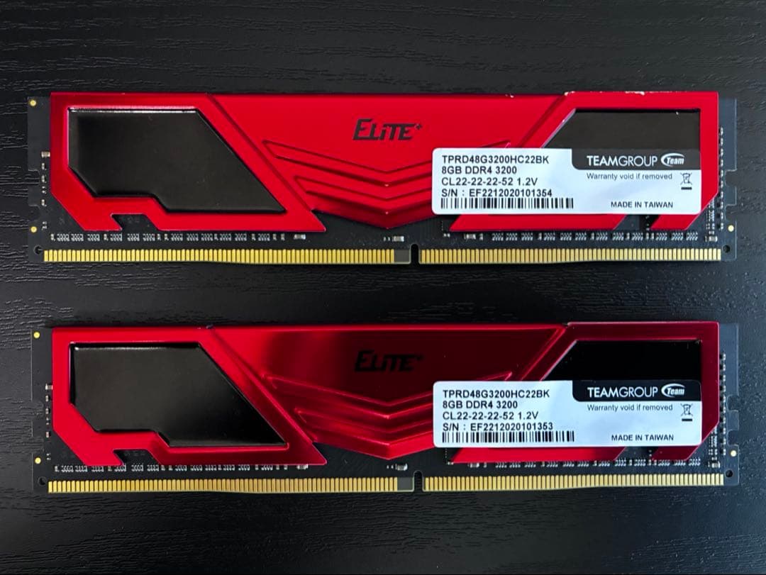 TEAMGROUP DDR4 3200MHz 16GB (8GBx2枚)
