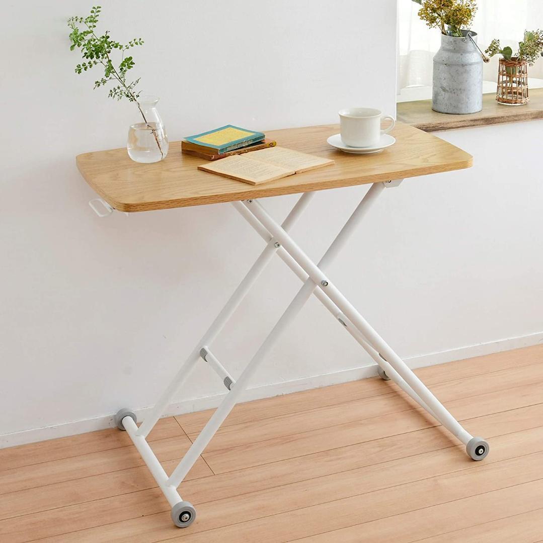 昇降テーブル (天板/幅80 奥行45) NGL-8045(OAK/IV)