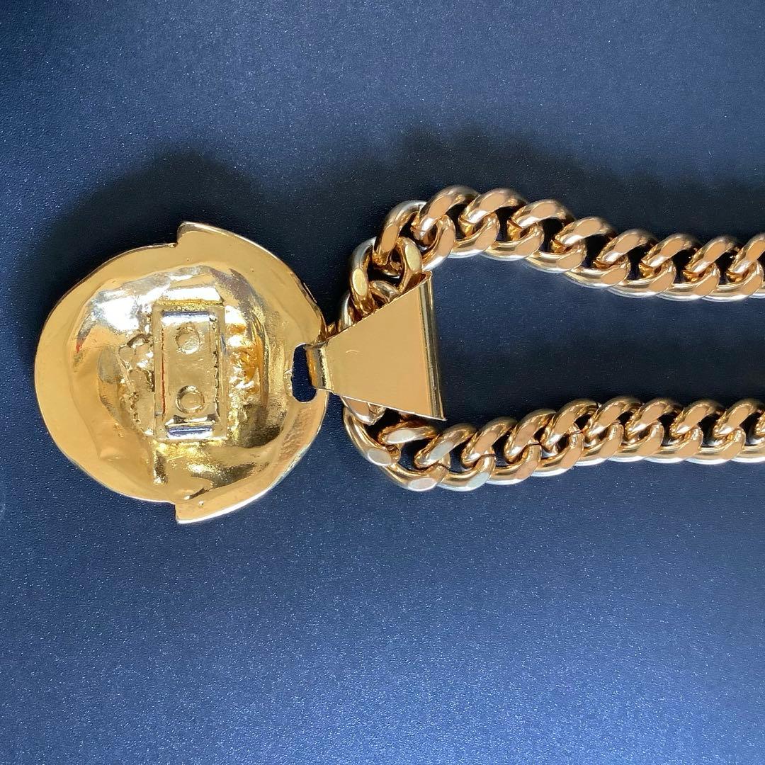 ヴェルサーチ VERSACE メドゥーサ メダル コンビ 喜平 ネックレス