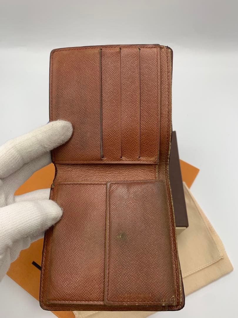 LOUIS VUITTON ルイヴィトン　折り財布　モノグラム　レザー　ブラウン