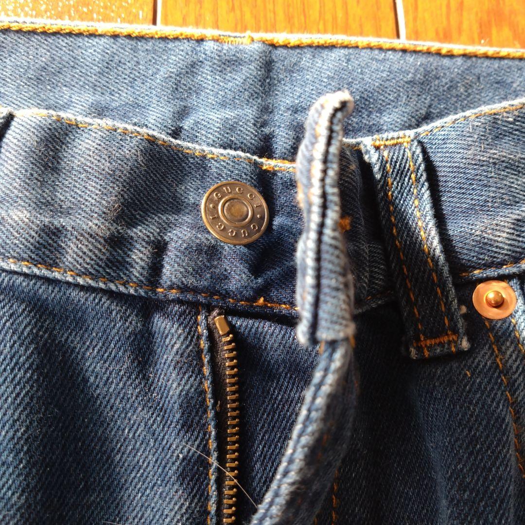 GUCCI トラ刺繍 ストレートデニム 26