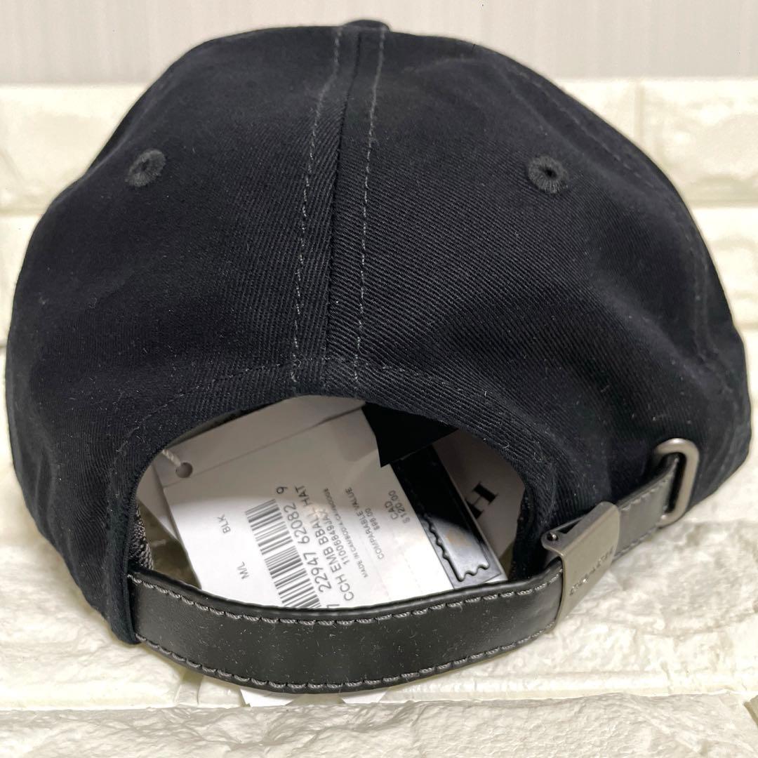 【新品】COACH ベースボールキャップ　ブラック　コットン