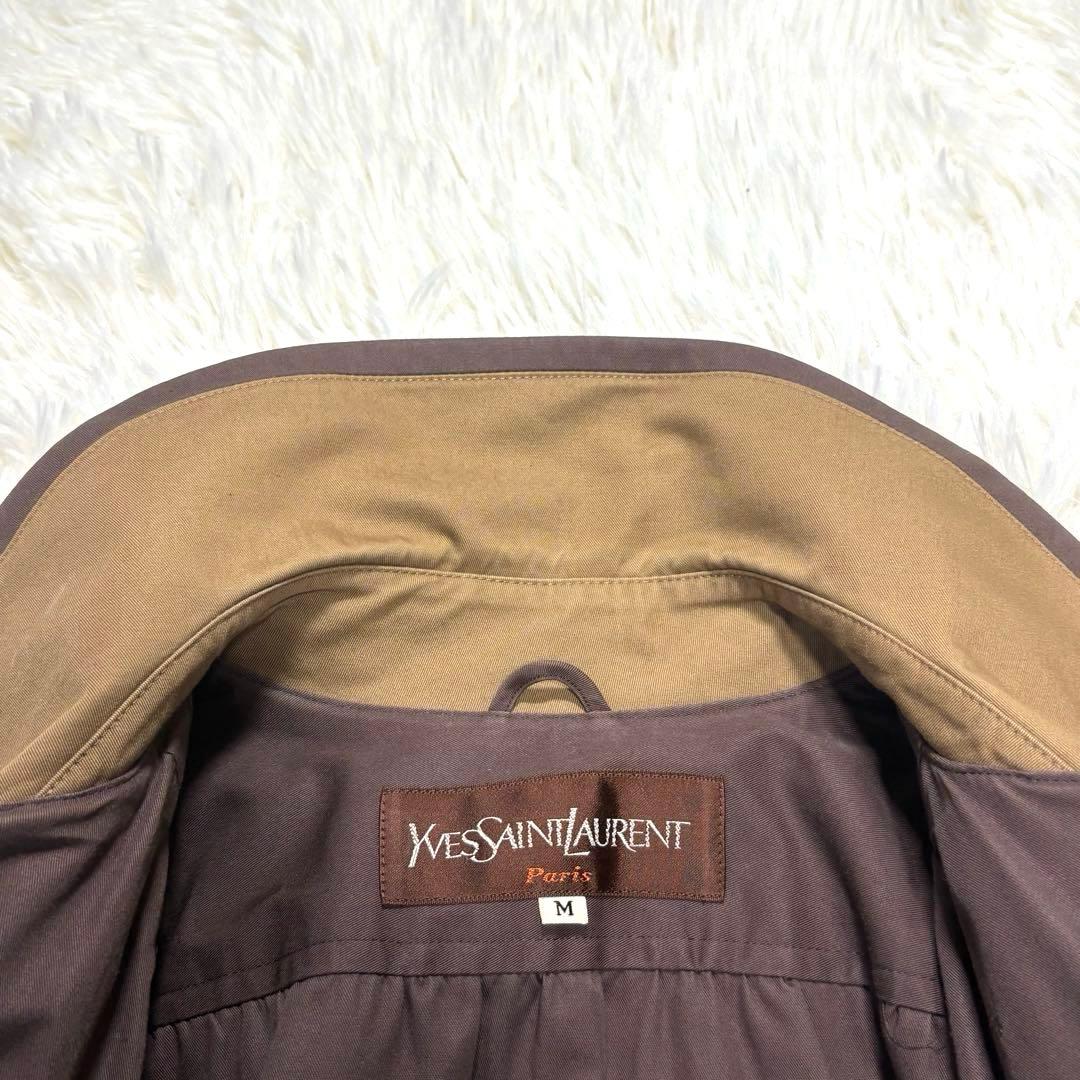 【美品】イヴサンローラン　ダブルフェイス　ロング丈　トレンチコート　ヴィンテージ