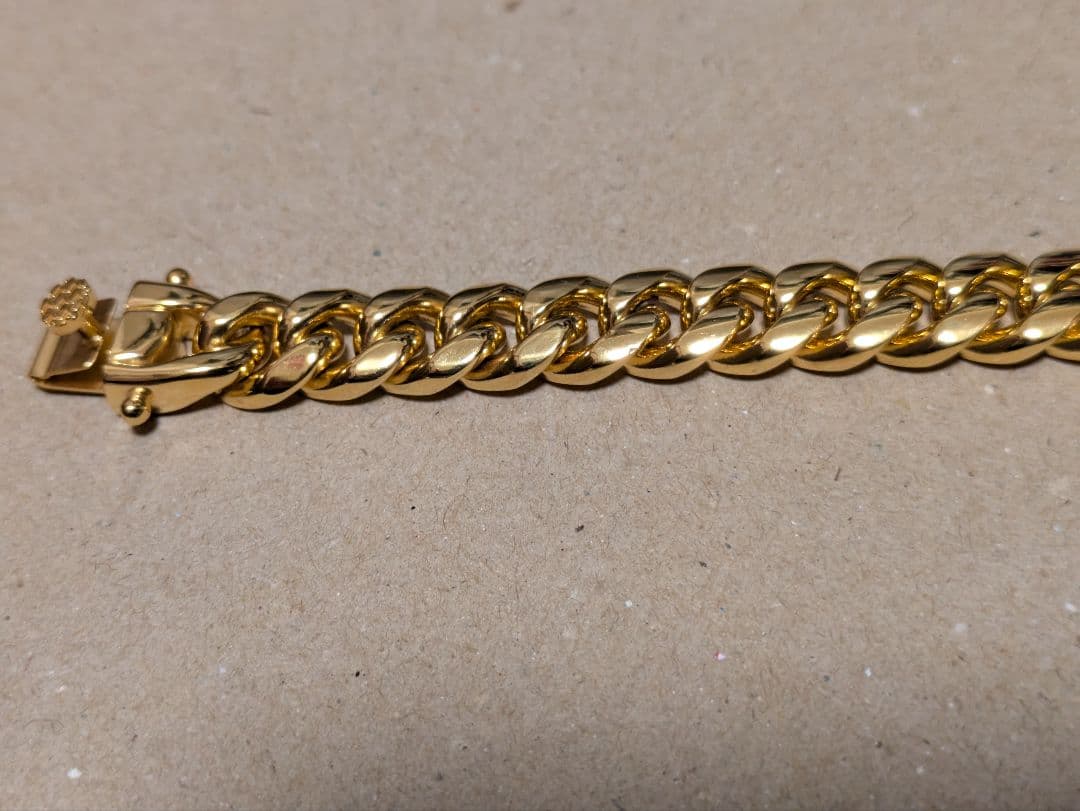 【21cm】【10mm】【18K刻印あり】【Miami Cuban】ブレスレット
