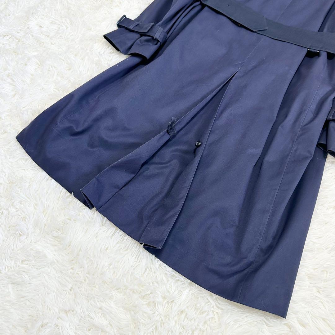 バーバリーズ トレンチコート 英国製 ノバチェック ベルト ネイビー メンズ