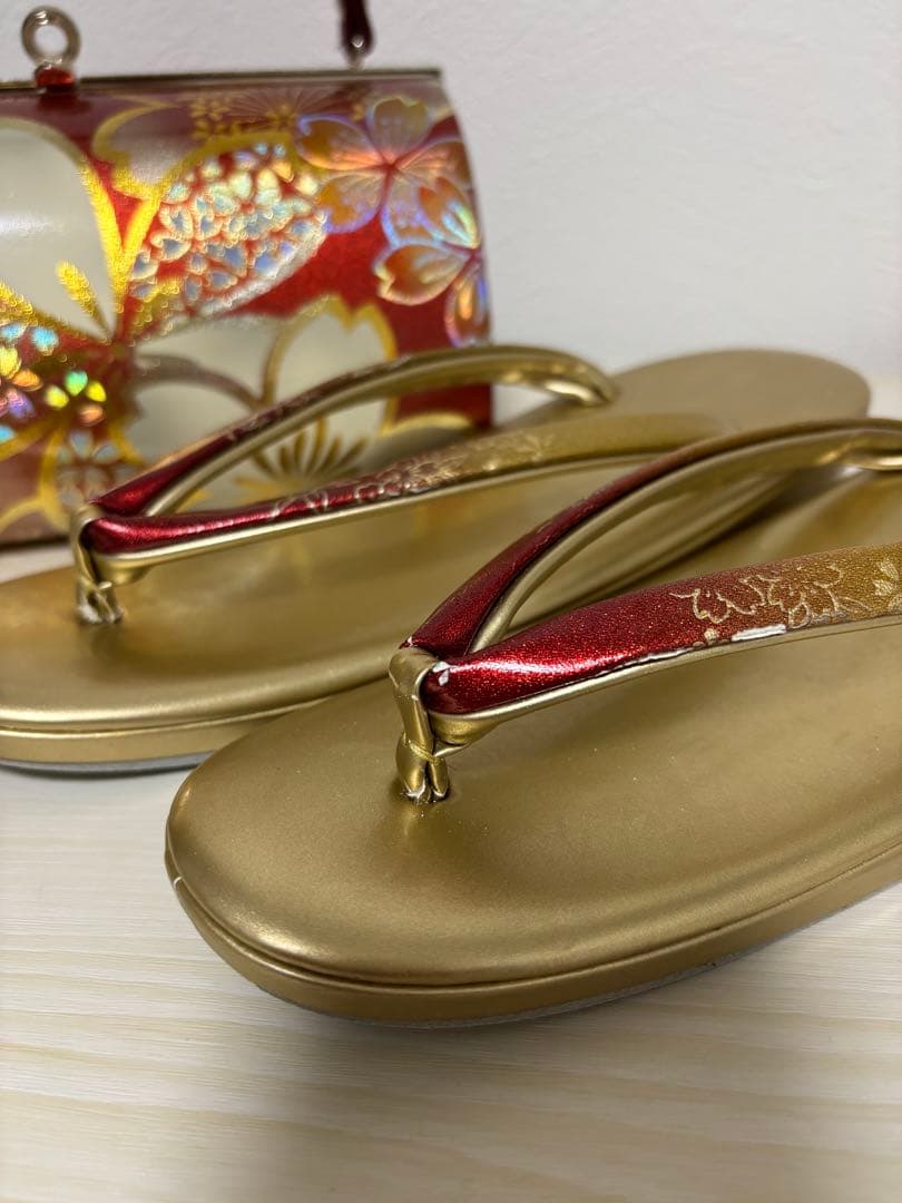 ポム❣️ 【最終価格！】⭐️振袖フルセット　正絹振袖　正絹袋帯　成人式　赤系