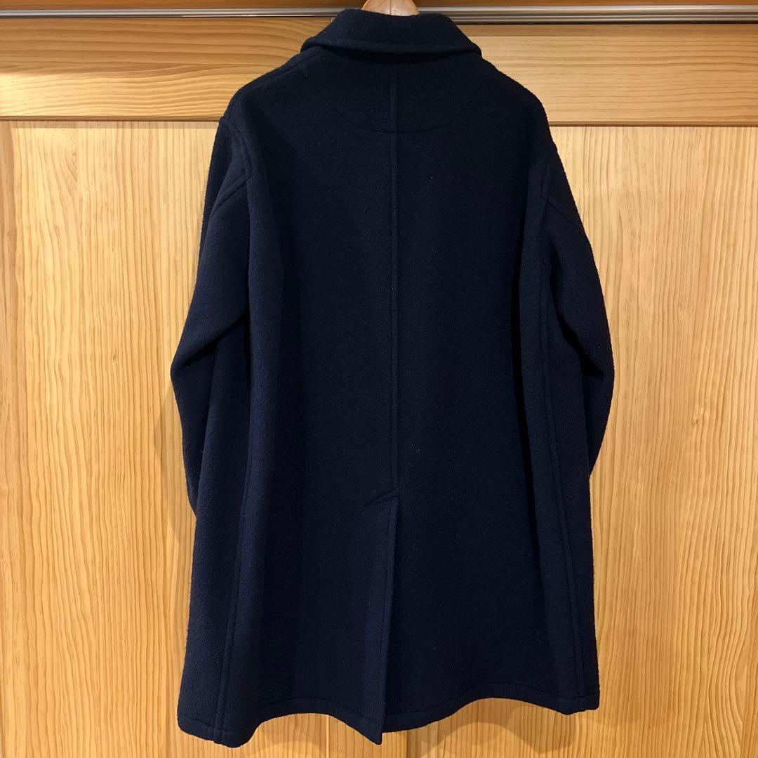 DANTON ダントン ウールモッサ ステンカラーコート 40 ネイビー