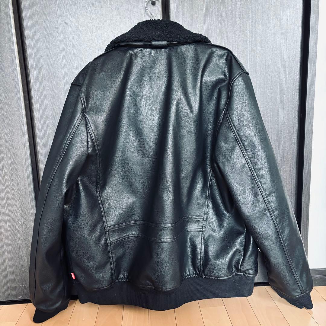 【米国モデル】LEVI’S leather jacket black Lサイズ