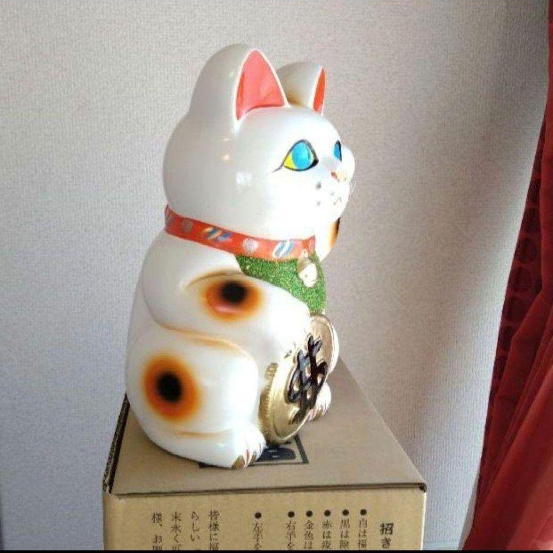 2/10迄値引✨人気運up『ドル　＄招き猫8号』★青目ドル持ち・特別注文現品限り