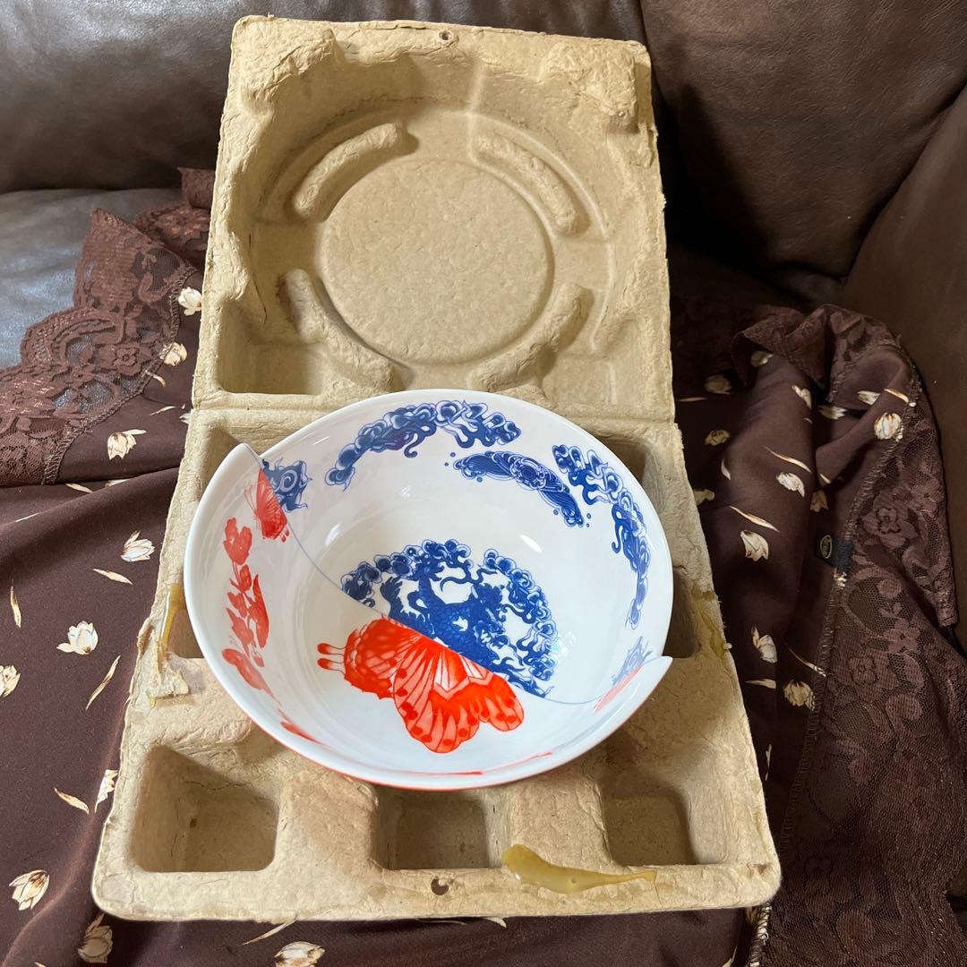 赤青花模様 陶器製