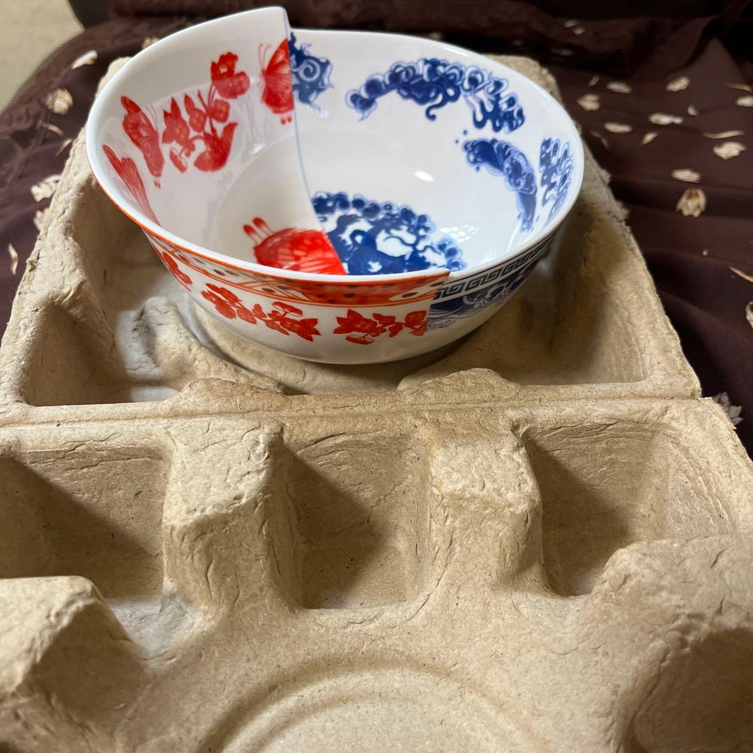 赤青花模様 陶器製